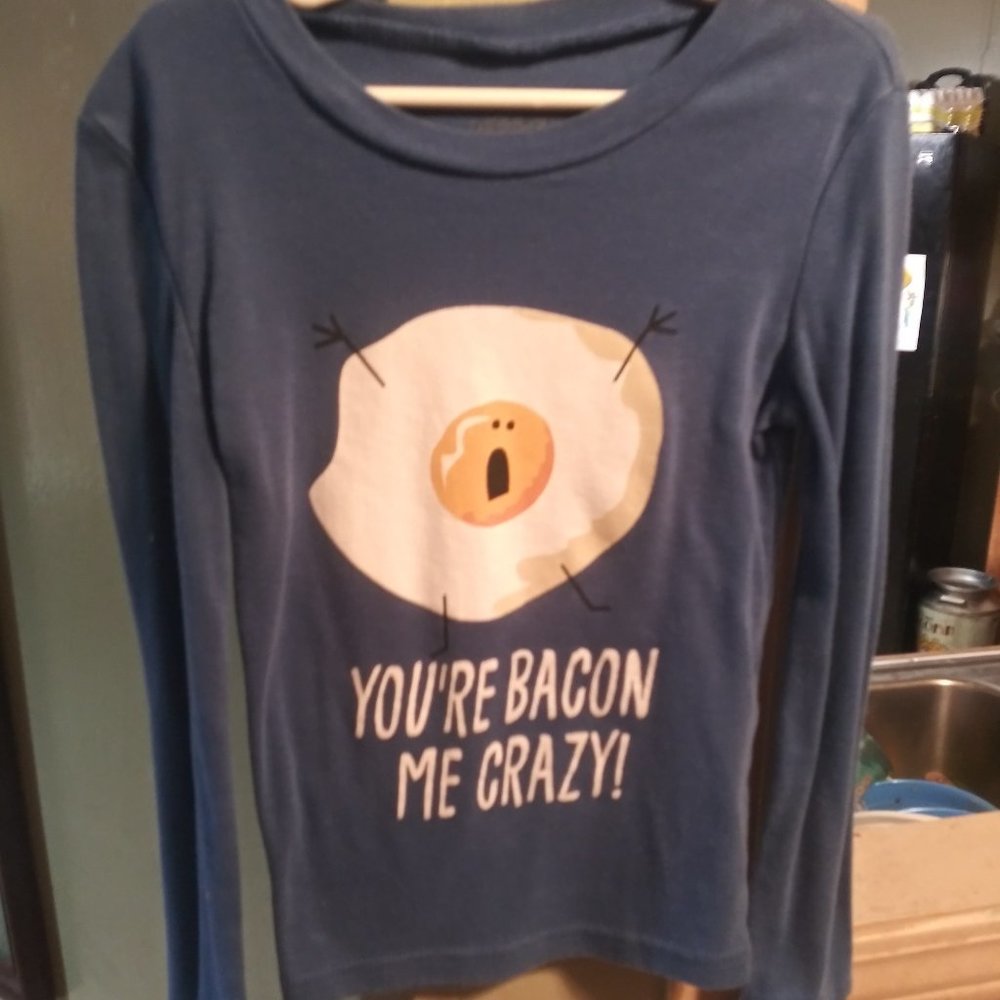 Kirkland You're Bacon Me Crazy! T Shirt Size 8